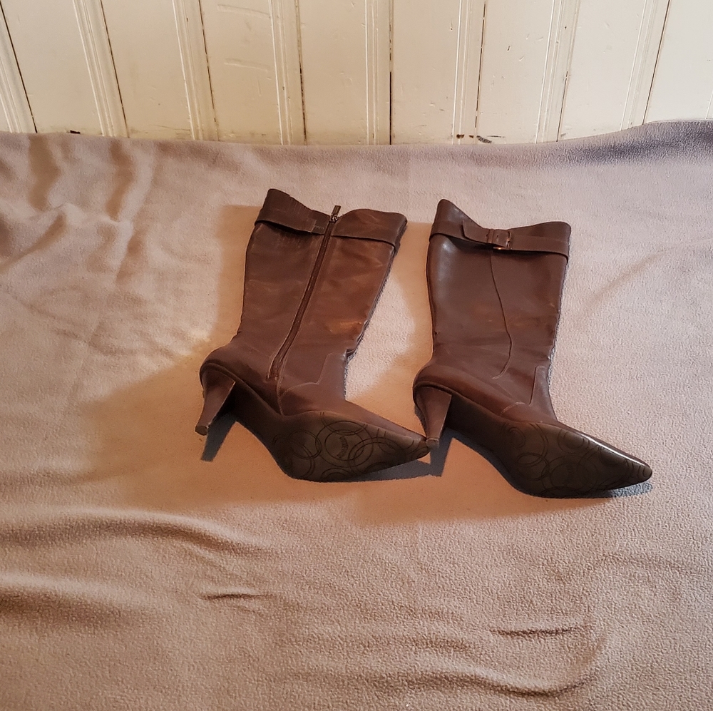 Brown tall boots